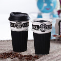 ceramic starbucks cup with silicone lid,starbucks coffee mug,ceramic travelling mug